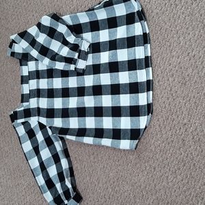 NWOT Black/white checkered shirt